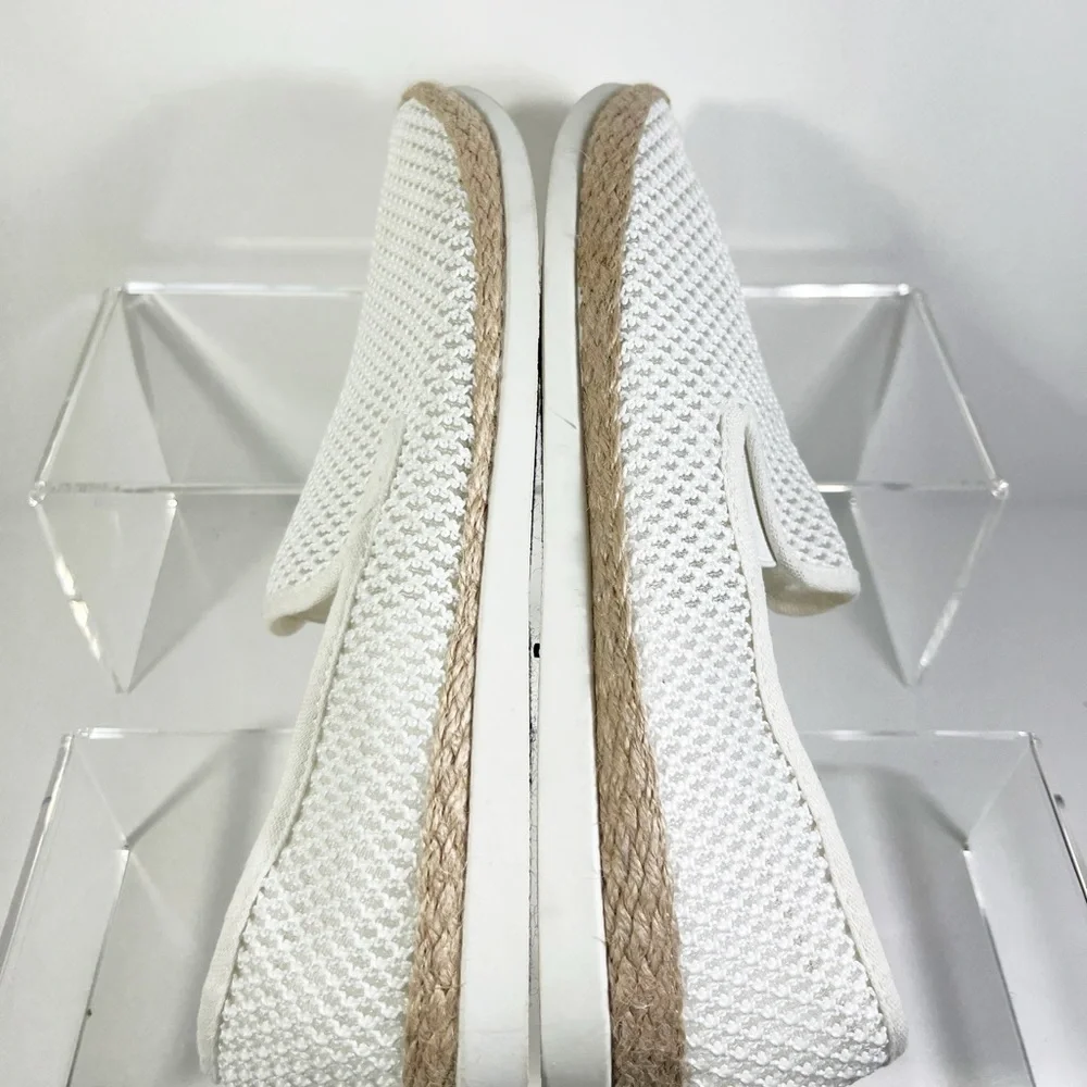 New Esprit Emilia White and Jute Espadrille Womens size 11